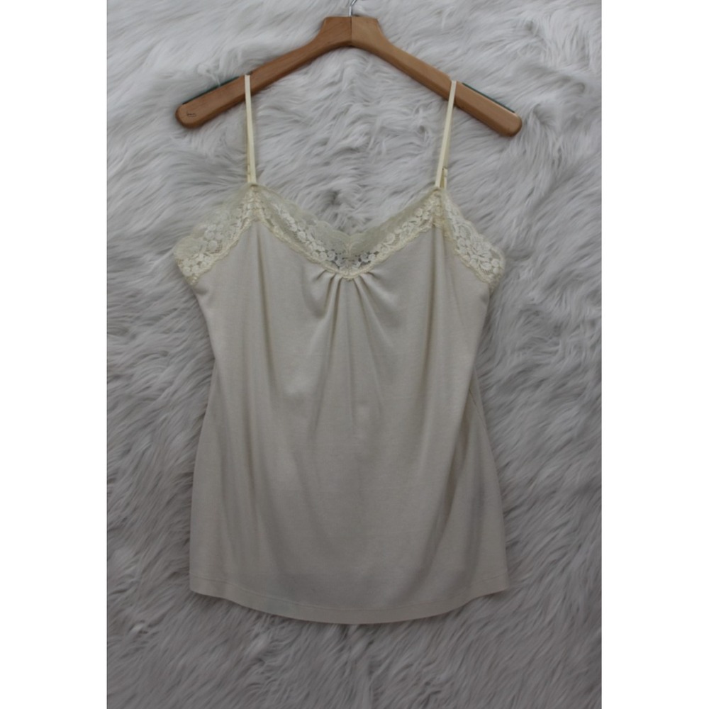 Worthington Camisole Womens XL Lace Trim Adjustable Y2K Babydoll 90s Feminine
